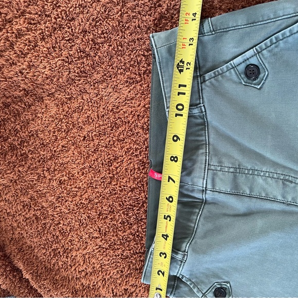 Spanx pull on wide leg cropped green pants. Sz Medium petite capri - Picture 8 of 11